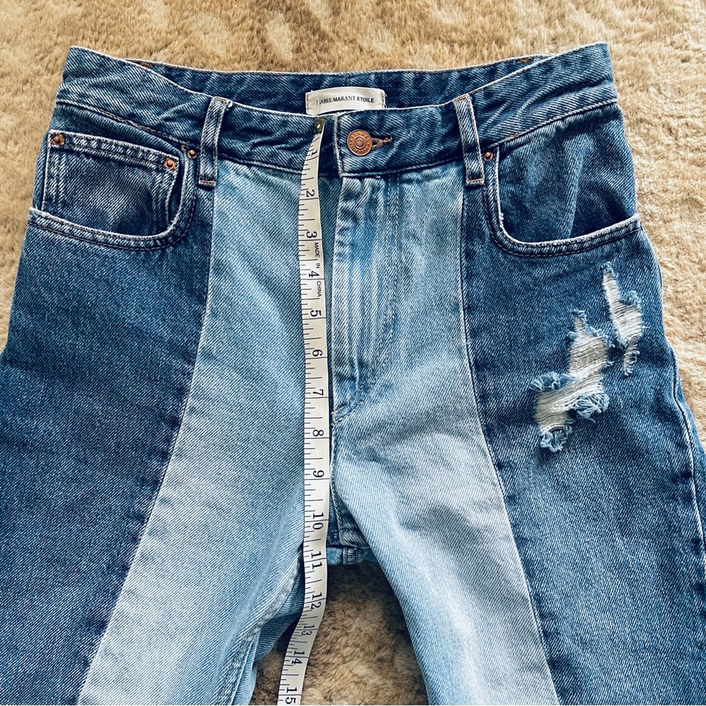 Isabel Marant Etoile Clancy Patchwork 2 Tone Deni… - image 4